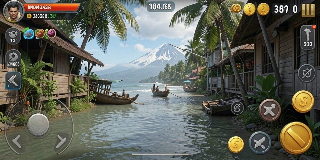 8180 - Screenshot memperlihatkan level menantang dengan banyak rintangan.